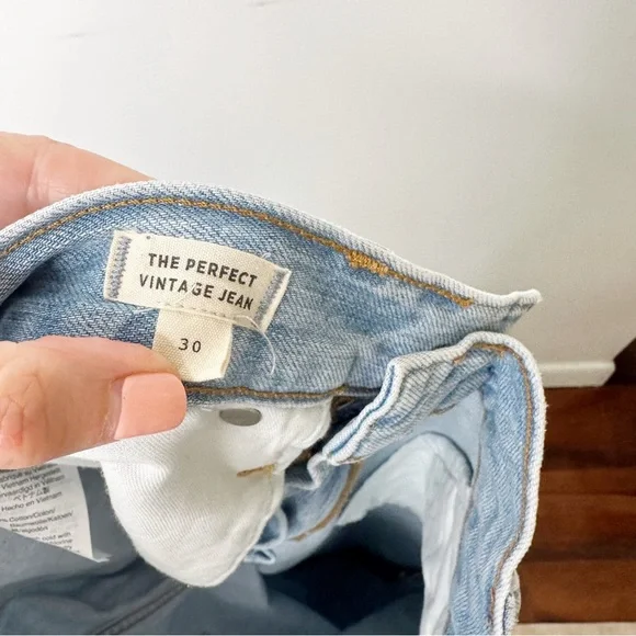 Madewell The Perfect Vintage Light Wash Jeans Size 30 - Picture 13 of 14